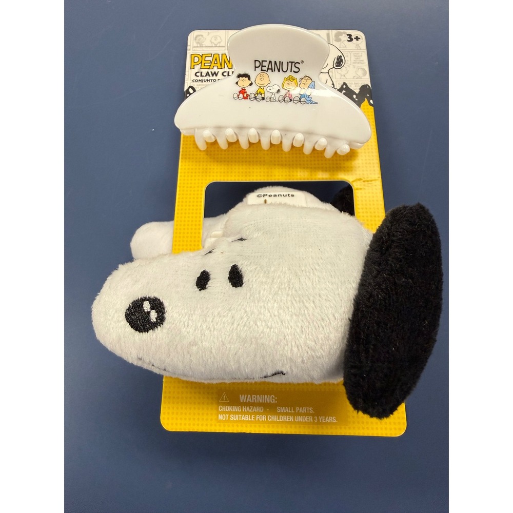 Peanuts Snoopy & Gang Set of 2 Hair clips Plush Hair Claw New